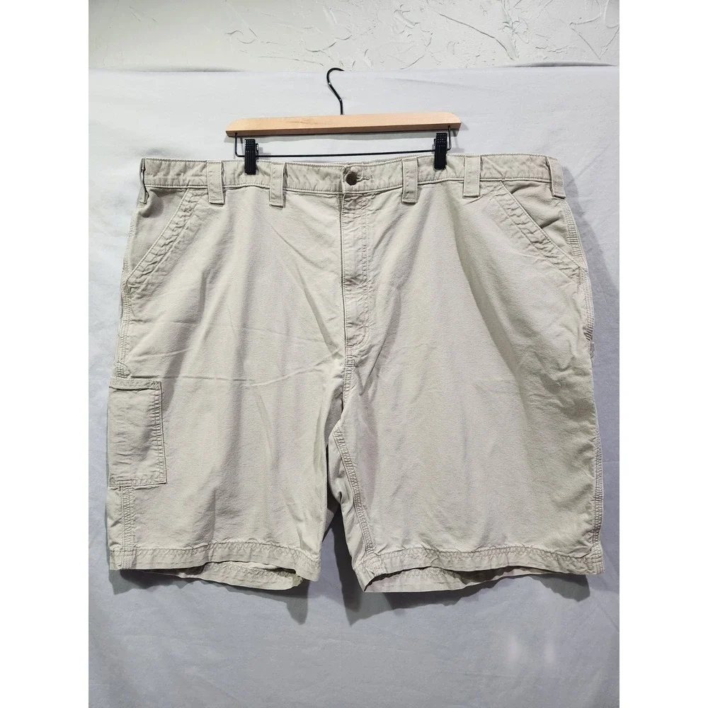 CARHARTT Original Fit B147 Carpenter Utility Shorts Khaki Tan Sz‎ 50 Waist
